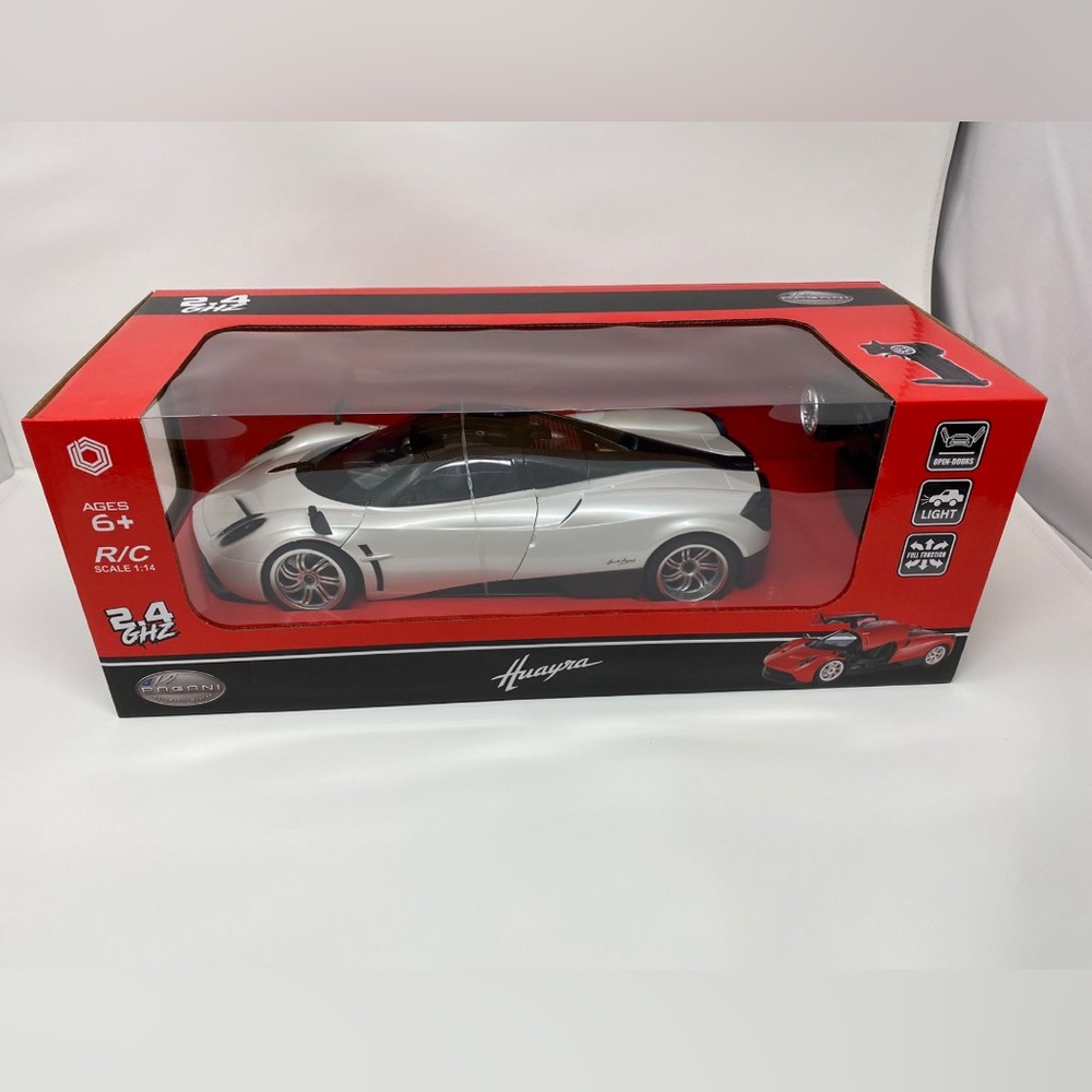 Braha Pagani‎ Huayra R/C Scale 1:14 Pearl White & Black Car Remote Control NEW